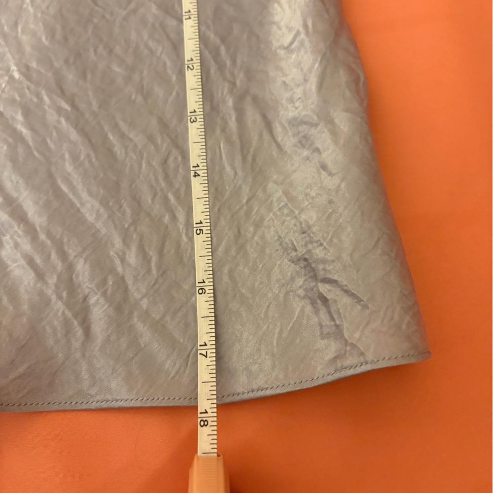 Aritzia Babaton Sz 4 Satin Acetate Slip Mini Skirt Baby Blue - Picture 2 of 3